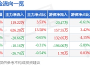 股票行情快报：瑞玛精密（002976）4月1日主力资金净买入119.22万元