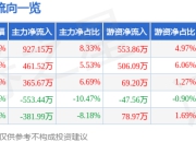 股票行情快报：映翰通（688080）4月21日主力资金净买入927.15万元