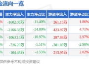 股票行情快报：广大特材（688186）5月6日主力资金净卖出1602.38万元
