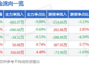 坤彩科技（603826）5月7日主力资金净卖出603.37万元
