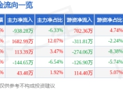 股票行情快报：中天火箭（003009）5月8日主力资金净卖出938.28万元