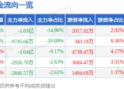 赛意信息（300687）5月8日主力资金净卖出1.03亿元