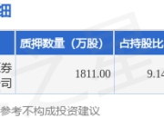 道恩股份（002838）股东道恩集团有限公司质押1811万股，占总股本3.79%