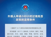 中国过境免签政策全面放宽优化